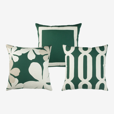 21819 - 2336 - Trio Promocional Flora - Bandeira | Marfim - 45x45 cm Capa (sem enchimento)